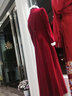 塞德勒敬酒服新娘2025新款冬季酒红色订婚礼服女厚款结婚回门便装高端 酒红色长款 L 实拍图