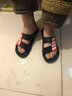 卡帝乐鳄鱼拖鞋男士休闲拖鞋浴室家居一字拖百搭凉拖鞋子 男 1492 黑红 41 实拍图