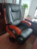 名流都市真皮老板椅豪华商务按摩大班座椅实木办公室可躺坐椅家用电脑转椅 10轮黑色-精选牛皮+搁脚 固定扶手 实木脚 实拍图
