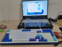 达尔优（dareu）A98专业版98配列有线/无线/蓝牙三模机械键盘智能音控Gasket结构天空轴V5-幸运蓝 实拍图