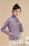 雪中飞羽绒内胆女轻薄羽绒服女短款2024年新款冬季内搭修身时尚羽绒服外 烟雾紫 M 实拍图