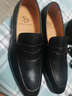 【发顺丰空运】上顿丹尼男鞋男士休闲乐福鞋头层牛皮鞋英伦大小码一脚蹬真皮懒人高档皮质商务轻便男鞋子 黑色 36 实拍图