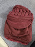 浩冠 帽子女冬季中老年人毛线帽连体帽老人帽子围巾脖套保暖帽秋冬天奶奶妈妈帽 酒红 均码 实拍图