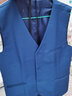 海派浩宇 西装马甲男修身商务正装马褂无袖高级感西服马夹背心职业装坎肩 蓝色马甲 XL (175) 推荐55-65KG 实拍图