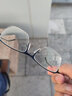 依视路（ESSILOR） 新款商务男镜架时尚潮流镜框女配依视路镜片近视定制眼镜 金属-半框-2012BK-黑色 镜框+依视路膜岩非球面1.67现片 实拍图