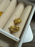 喜上眉梢足金999黄金吊坠3D硬金一龙蒸饺磨砂转运珠DIY送礼本命年福袋 0.79g 原版一龙蒸饺（不带红绳） 实拍图