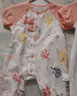 舒贝怡2件装婴儿衣服夏季薄款新生儿连体衣短袖哈衣儿童爬服粉色59CM 实拍图