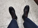 皮尔卡丹（pierre cardin）男鞋休闲运动时尚轻便厚底细纹软牛皮健步鞋松紧带百搭皮鞋男平价 黑色 圆头1 43 (265mm) 实拍图