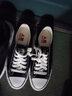 人本帆布鞋女平底运动板鞋经典情侣原宿板鞋 学生韩版校园布鞋 黑米 （女款偏大半码） 43 男款 实拍图