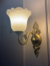 三洛（SANLUO）美式全铜壁灯客厅电视墙灯欧式简约卧室床头过道走廊楼梯装饰灯具 单头全铜+含LED三色灯泡 晒单实拍图