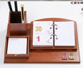 汇星文具2026年木质高档台历架桌面商务定制 老板办公桌摆件记事本笔筒名片盒 简约中国风礼品日历LOGO广告 HX-9102台历架（送2026台历）台历随机发货 实拍图