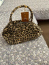 畅印 高颜值小包手提布包女包迷你小包包手提包女包水饺包小众包妈妈买菜包帆布包 豹纹大款 实拍图