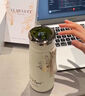 Vanow银内胆保温杯大容量泡茶杯智能水杯生日礼物妈妈送女老师杯子 暖杏白 (银内胆+礼盒) 实拍图