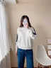 聆欣圆领卫衣女韩版宽松春秋新款女装2025年纯棉打底休闲上衣长袖时尚 灰色 XL 建议110-125斤 实拍图