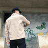 gxmy牛仔外套男春秋季新款潮流休闲运动夹克套装男一套搭配衣服男装潮 2801卡其+百搭白T+Y11裤 XL 【120-140斤】 实拍图