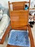 躺椅阳台家用休闲摇摇椅大人户外午休竹摇椅老人成年人专用摇摇椅藤椅懒人庭院折叠椅逍遥椅竹椅子 茶色-可躺平宽片升级款【赠送冬季厚垫】 实拍图