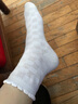浪莎袜子女纯棉白色中筒袜透气夏季韩版短袜女士全棉夏天薄款棉袜 全白色6双花边款-100%棉吸汗透气女袜 实拍图