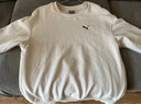 彪马（PUMA）加绒保暖针织卫衣套头衫男女新款秋季圆领运动上衣632292 雪白色-87 S (170/92A) 实拍图