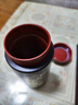 金镶玉 宜兴原矿紫砂杯  描金家用办公杯陶瓷茶杯茶具保温杯礼盒装 纳福紫砂办公杯礼盒套装360ml 实拍图