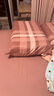 MUJI 柔软洗棉被套套装 枕套套装 床上用品三/四件套纯棉学生宿舍床单 粉色大格纹 加大双人适用1.8米床 床笠款 被套220*240cm 实拍图