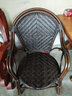 紫叶休闲椅子阳台小藤编椅子喝茶仿竹縢椅老人高靠背椅户外庭院单人椅 1把【曼哈顿椅】 实拍图