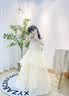 小咔衣浓女童公主裙花童蓬蓬纱儿童高端晚礼服女孩小主持人钢琴演奏演出服 1587A1香槟色短袖连衣裙 120 实拍图