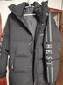 鸭鸭（YAYA）【238g高充绒】羽绒服中长款男士2025年冬季连帽保暖加厚防寒外套 黑色YE2B008875W 【新国标90高充绒/-20°抗寒】 3XL 190 实拍图