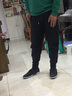 皮尔卡丹休闲裤男秋冬棉质加绒加厚保暖宽松长裤男士冬季束脚跑步运动裤子 拉链口袋黑色+拉链口袋深灰 XL 实拍图