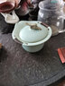 陶立方 手抓汝窑大盖碗雅致冰裂釉手工开片陶瓷茶壶功夫茶具可养天青色 实拍图