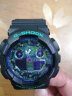 卡西欧（CASIO）G-SHOCK 海洋之心潮流炫色运动双显男表 霓彩武士 GA-100BL-1ADR 实拍图