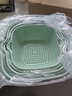 傲家 双层沥水篮 洗菜盆 塑料加厚滤水篮漏盆淘菜盆家用厨房洗水果盘 【特大号】2件套绿色 实拍图