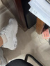 斯凯奇（Skechers）女鞋春季小白鞋蕾丝休闲运动熊猫鞋黑色增高厚底老爹鞋11959 白色/WHT 38.5 实拍图