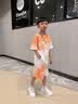 三叶豆【两件】男童夏季套装2026新款儿童运动服大童男孩t恤短裤夏装衣 X19-绿色 t恤+短裤 140 实拍图