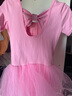 宾娜诗（binnashi） 儿童舞蹈服夏季短袖女童芭蕾舞裙女孩拉丁跳舞裙舞蹈衣开档粉色 短袖粉色 110 实拍图