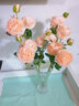 凉笙仿真牡丹花玫瑰花束婚庆家居客厅落地装饰软装搭配干花假花绢花插花摆件 香槟色-单枝 实拍图