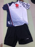 李宁（LI-NING）羽毛球服短袖套装春夏凉爽排球乒乓球赛比赛运动服时尚专业透气 男子/白色上衣/黑色短裤 套装 S 实拍图