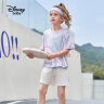 迪士尼（DISNEY）童装儿童女童速干短袖套装T恤运动中裤两件套24夏DB321UE28蓝150 实拍图