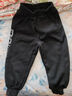 罗蒙儿童裤子男童冬款儿童运动裤束脚卫裤校裤女童校园裤子黑薄绒110 实拍图