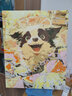 铂呐苓数字油画diy手工填涂色油彩画客厅装饰画动漫卡通儿童画挂画 数字油画【卡通小狗】 实拍图