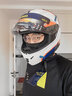 GSB摩托车头盔四季通用男女盔3C电动车摩托车通勤竞速头盔gsb361 蓝星际配透明镜片+顺丰快递 XXL（建议58-59头围） 实拍图
