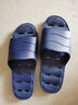 惠夫人浴室拖鞋男大码居家速干防滑日式静音洗澡漏水镂空夏季拖鞋男女款 麻花漏水 深蓝 40-41码（适合39-40码穿） 实拍图
