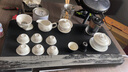 石匠同丰 影雕天然乌金石茶盘茶具套装 排水茶台 黑金石头茶具盘家用托盘 高山流水（磨砂面） 60*30*3cm 实拍图