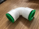 杰洲 免热熔PPR管件配件 冷热水白色自来水管道接头家用内外丝牙暖气热水器三通弯头 20(4分)等径弯头 实拍图