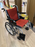 KARMA康扬轮椅老人折叠轻便老年残疾人超轻量手推轮椅车便携航钛铝合金免充气胎手动代步车KM-2500L 实拍图