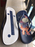 黑玛（Hotmarzz）人字拖女防滑防臭2024印花情侣款拖鞋女士夏季防滑夹脚沙滩拖鞋 0764-深蓝色 39 (253mm) 实拍图
