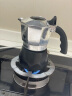 比乐蒂（Bialetti） 摩卡壶双阀手冲咖啡壶意大利进口高压特浓意式咖啡机brikka壶 双阀2杯份+4.0电陶炉（雅致银） 100ml 实拍图