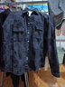 边七春秋季牛仔夹克外套男复古港风宽松长袖衬衣韩版潮流痞帅工装外套 【关注店铺优先发货】8015 黑色 3XL 实拍图