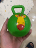 费雪（Fisher-Price）皮球儿童婴儿手抓球拍拍球幼儿园1-3岁小皮球宝宝充气球 4寸手柄铃铛球绿色长颈鹿F0517 实拍图