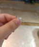 周六福（ZLF）  18K金钻石戒指女群镶雪花钻戒求婚结婚订婚钻石戒指 主石9分副石3分 13号 实拍图