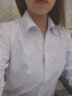 佐马仕 （ZUOMASHI） 长袖衬衫女商务休闲职业装正装衬衣修身工装OL酒店通勤工作服 V1118白斜条纹（V·领） M/36（90斤-100斤） 实拍图